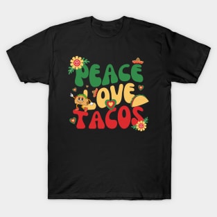 Peace Love Tacos Cinco De Mayo T-Shirt